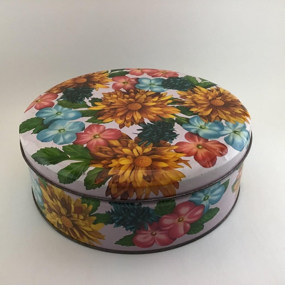 Vintage Carrs Flower Tin Vintage Biscuit Tin Carr’s of Carlisle Made in England